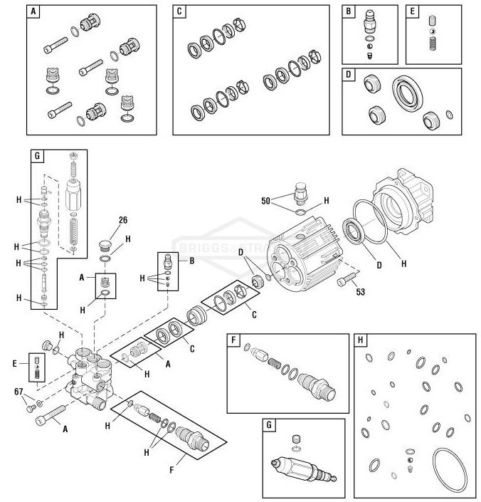 Pressure Washer 020595 pump Parts